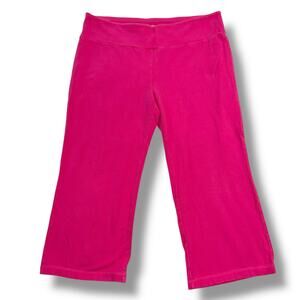 Tranquility Womens Capri Sweatpants Loungewear Stretch Bright Pink XL